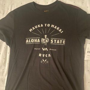 RVCA Makua to Makai Hawaii Tee Red Stich Size L